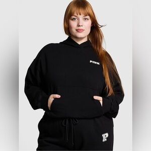SET! PINK Victoria's Secret Women's Black hoodie and sweatpants set. Size S/XS